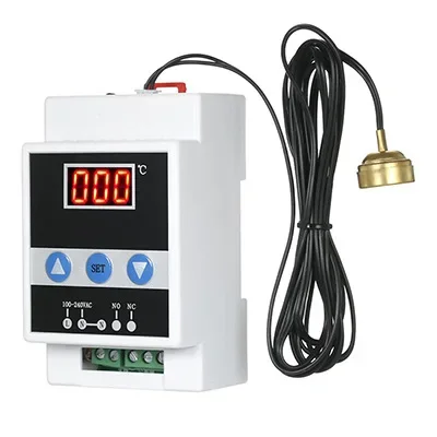 Digital temperature control meter Greenhouse guide rail installed temperature controller Hot and cold