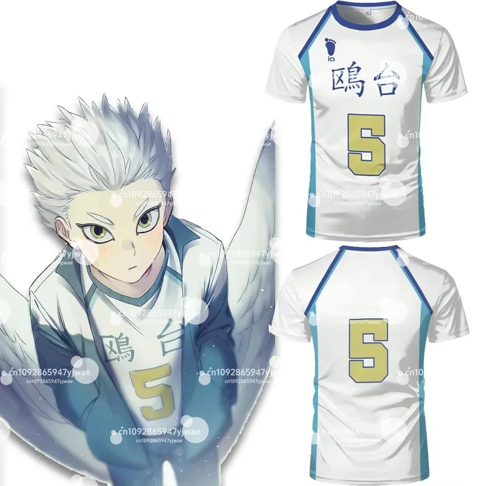 الرجال شعبية Haikyuu قميص الانمي ساكوراي المدرسة الثانوية زي كرة طائرة شينغهاي تاكاي تأثيري قصيرة الأكمام ملابس للرجال