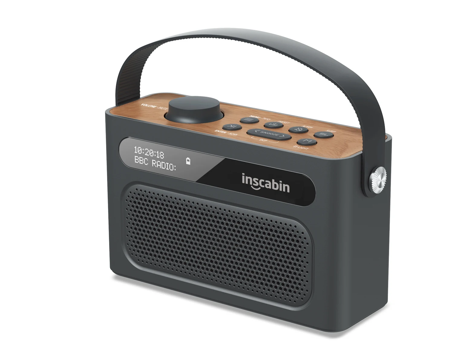 

Inscabin M60II стерео DAB радио портативный беспроводной динамик с Bluetooth, FM/красивый дизайн/перезаряжаемая батарея/TF/USB