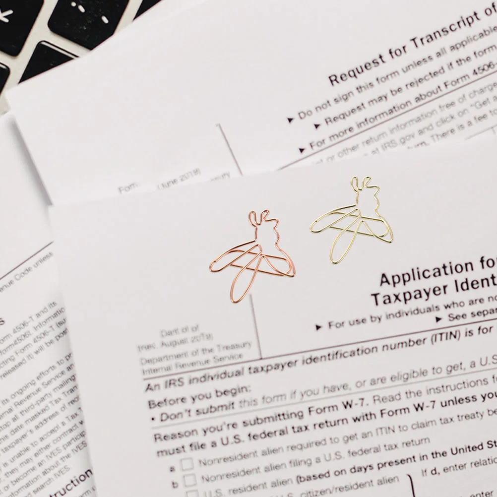 24 szt. spinaczy biurowych w kształcie pszczół, kreatywne małe spinacze z metalu ze stopu cynku, urocze spinacze do papieru, uchwyt biurowy, artykuły biurowe