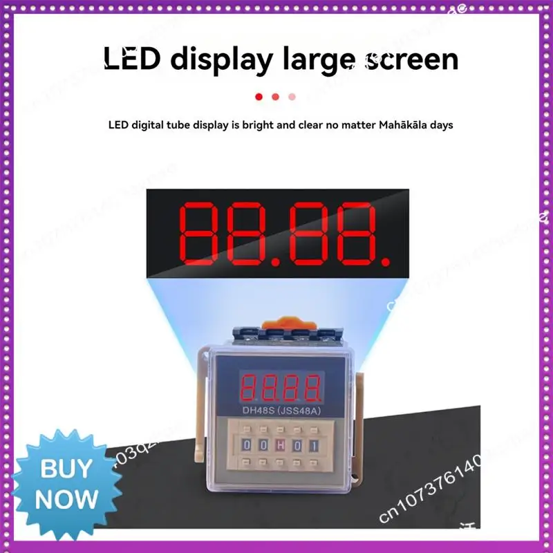 

Горячее реле времени Ltem DH48S-S 12 В переменного/постоянного тока 12 В 24 В 36 В 110 В 220 В 380 В Повторяющий цикл с розеткой Серія DH48S Время задержки с базой B