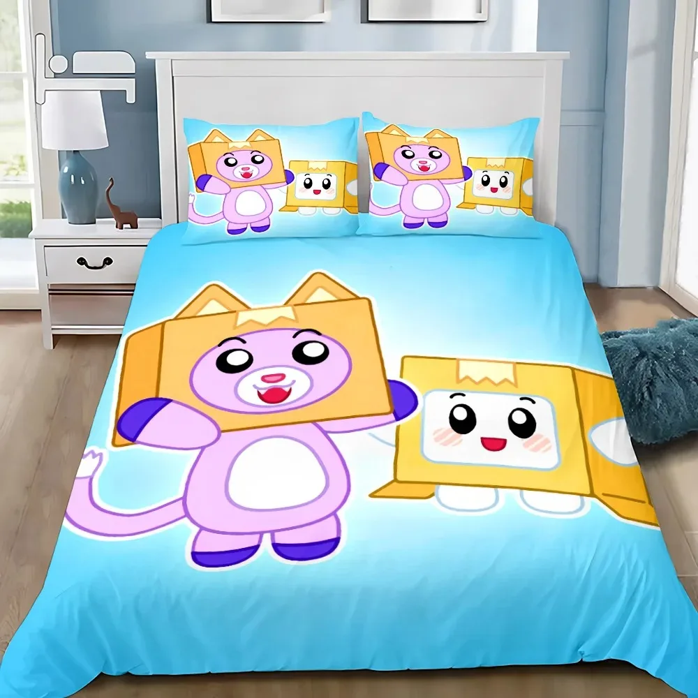 Cartoon L-Lankyboxes Duvet Cover Pillowcase Bedding Set Adult Boy Girl Bedroom Decoration Children Gift Single Double Large Size