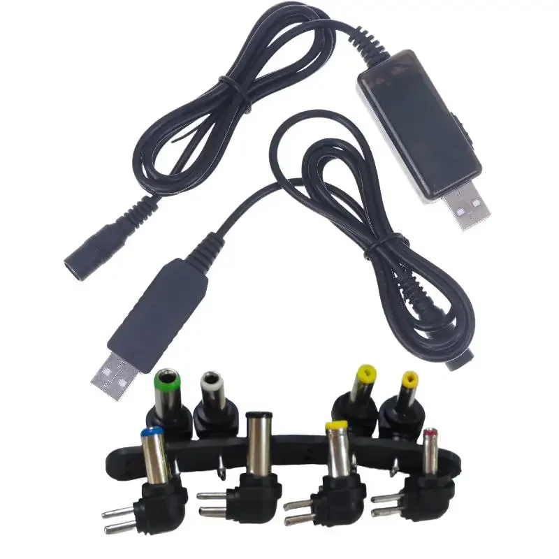 1 مجموعة راوتر مروحة صغيرة المتكلم ملحقات الكاميرا العالمي 5 فولت 9 فولت 12 فولت USB إلى تيار مستمر كابل الطاقة USB جاك شحن الحبل موصل قابس #4