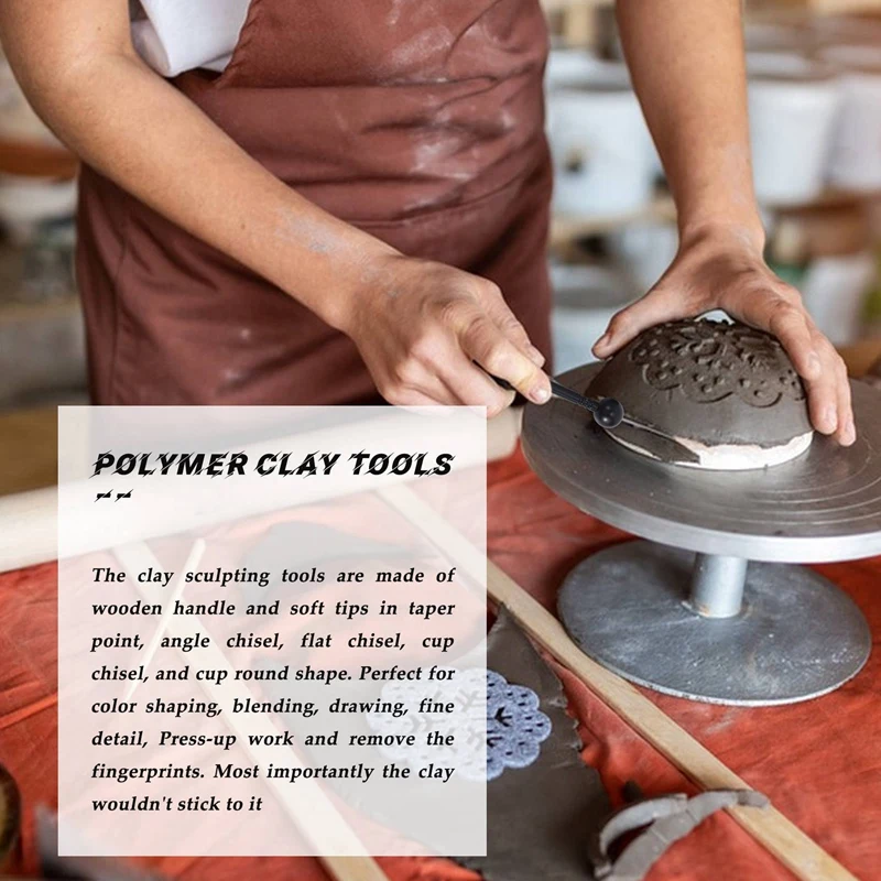 

Инструменты для полимерной глины, 24 шт., набор инструментов для лепки из глины, инструменты для лепки из полимерной глины, рок