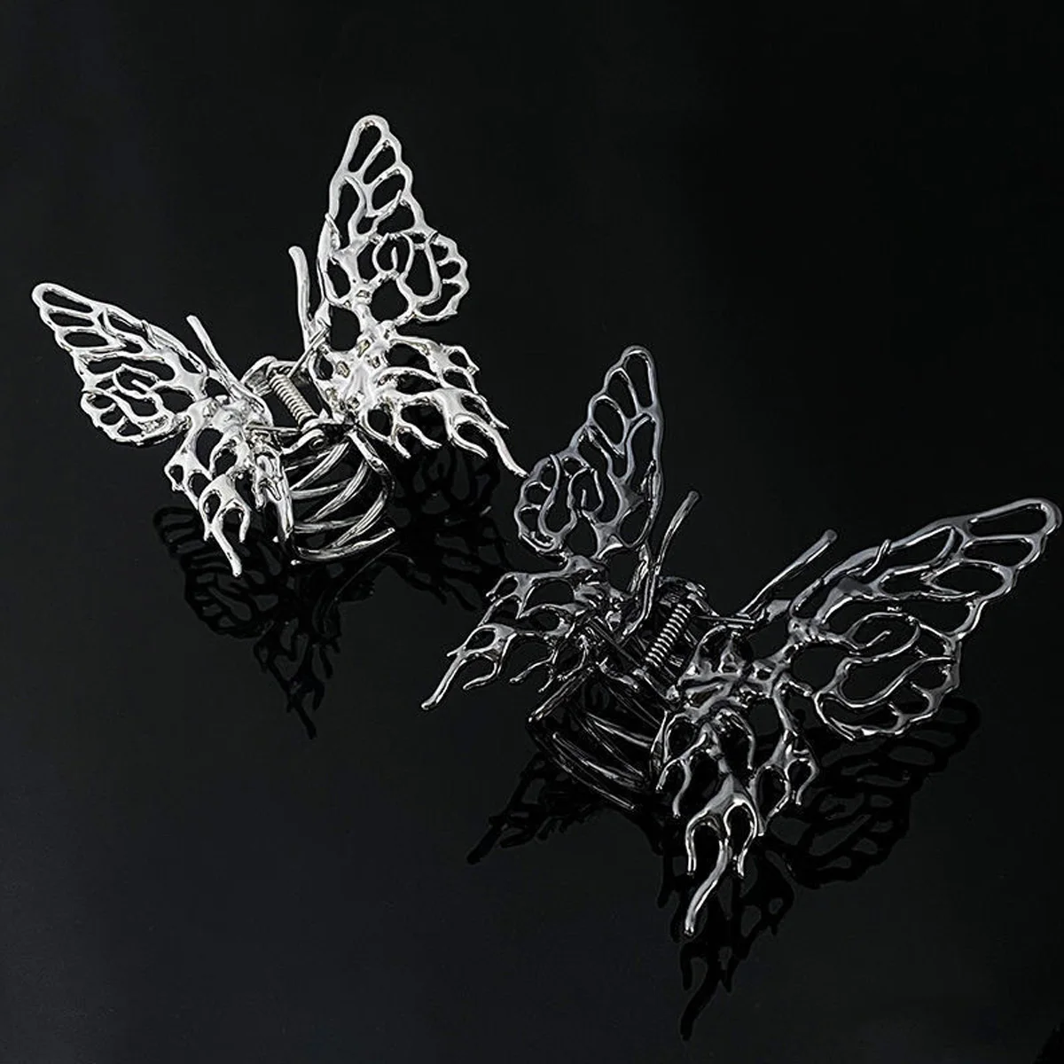 1pcs metal grab clip large fashionable dished hair simple and versatile hair accessories hollow butterfly hair claws