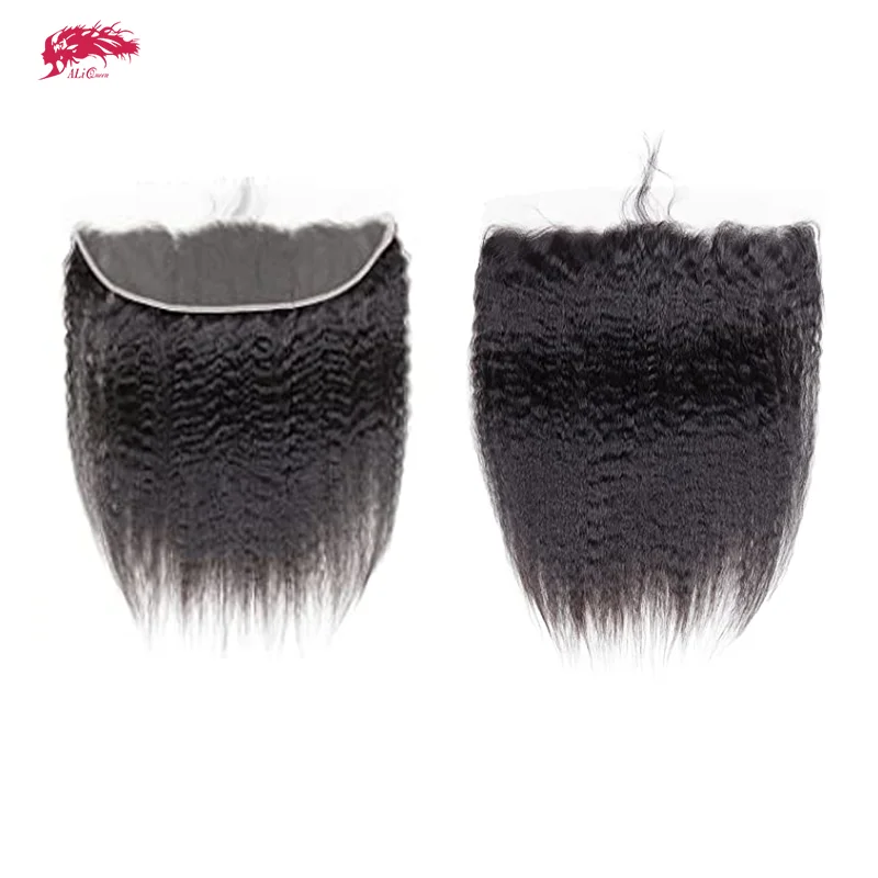 

Волосы Ali Queen 13x4 Yaki, прямые HD кружевные фронтальные волосы, плотность 130%, бразильские девственные волосы, человеческие волосы с детскими волосами, натуральный цвет