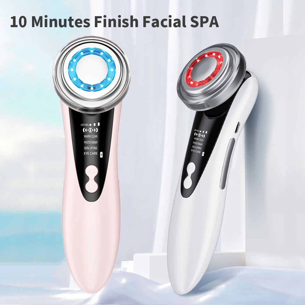 EMS Micro Current Lifting Gerät Vibration LED Gesicht Hautverjüngung Faltenentferner Anti-Aging Gesichtsschönheitsgerät