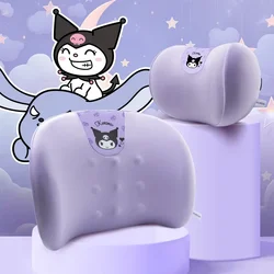 Cartoon Kuromi Car Headrest accessori per auto Kawaii Anime Seat Waist Support Four Seasons Universal Memory Cotton Car Pillow