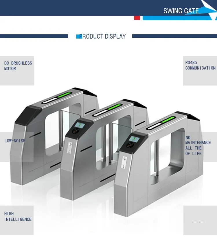 Ingang Voetgangers Toegangscontrole Schommel Beveiligingsbarrières Poorten Automatische draaibare slagboom