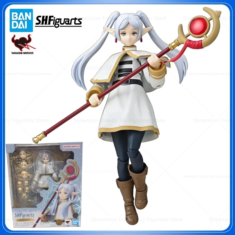

In Stock Bandai Original S H Figurats Anime Frieren Beyond Journey's End Frieren Action Figure Model Toy PVC Collection Gift DT