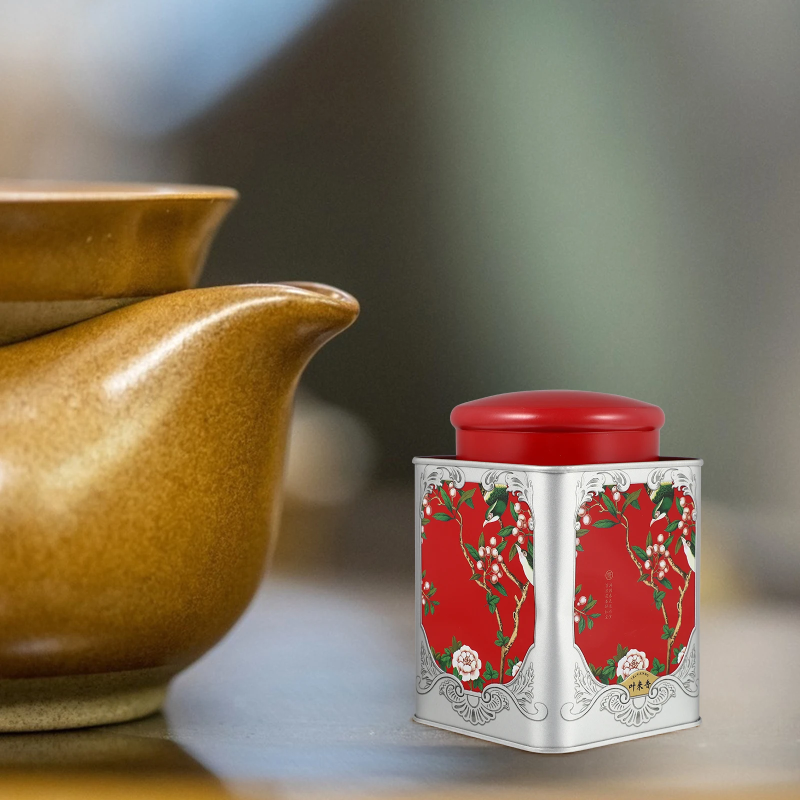 

Airtight Tea Canister Tinplate Tins Cup Storage Sugar Canisters Jars Kitchen Mother