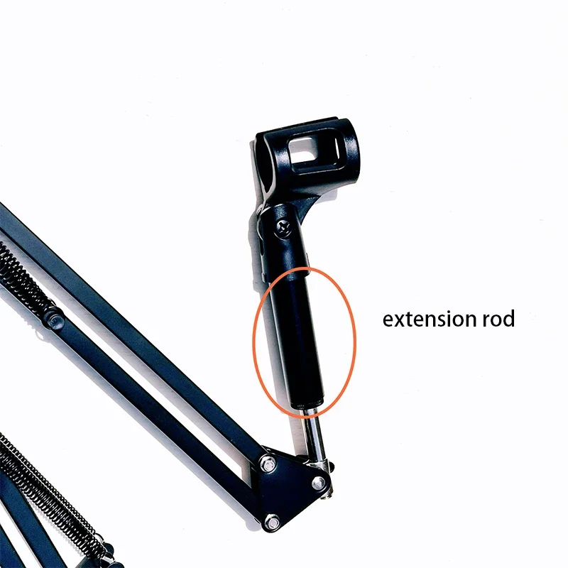 5/8 Inch 3/8 Microphone Extension Pole with Focus Bracket Kit Live Broadcast Microphone Cantilever Bracket Extension Rod Tool