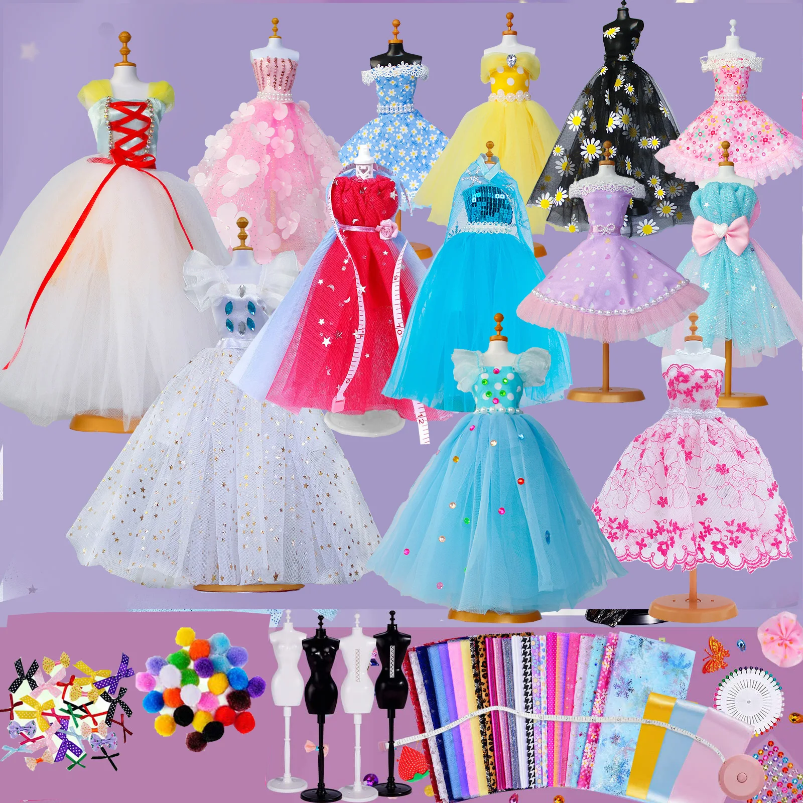 Children Clothing Design DIY Doll Clothes Kindergarten Handicraft Class Creative Materials Package Fabric Tailor Designer