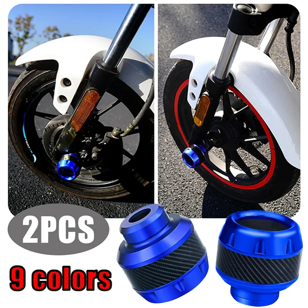 

Universal Motorcycle Frame Slider Aluminum Alloy Front Fork Cup Falling Crush Protector Carbon Fiber for Motorbike Scooter