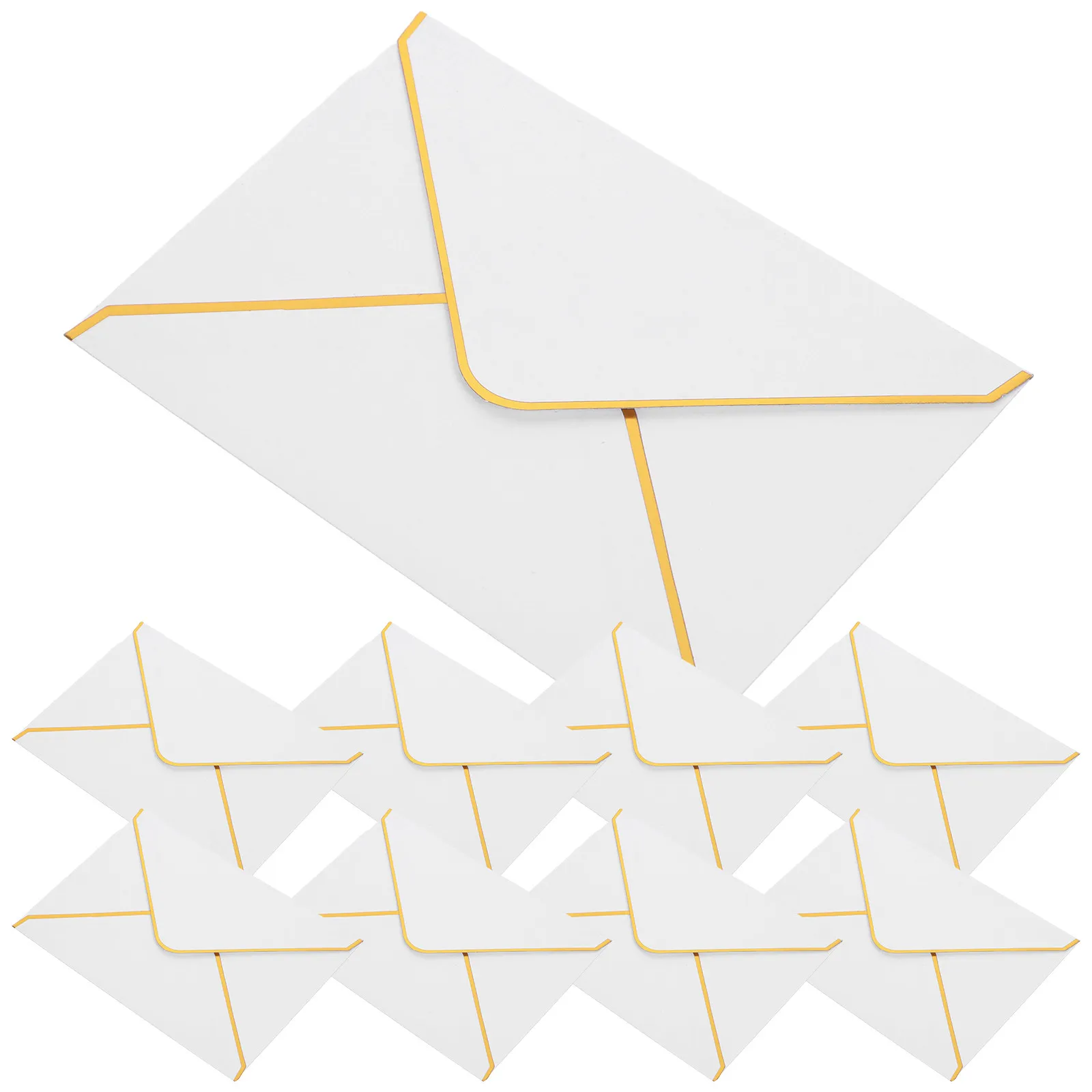 

50Pcs Gold Foil Border Envelopes Elegant Blank Card Envelopes for Wedding Invitations Birthday Party Corporate Events Festival
