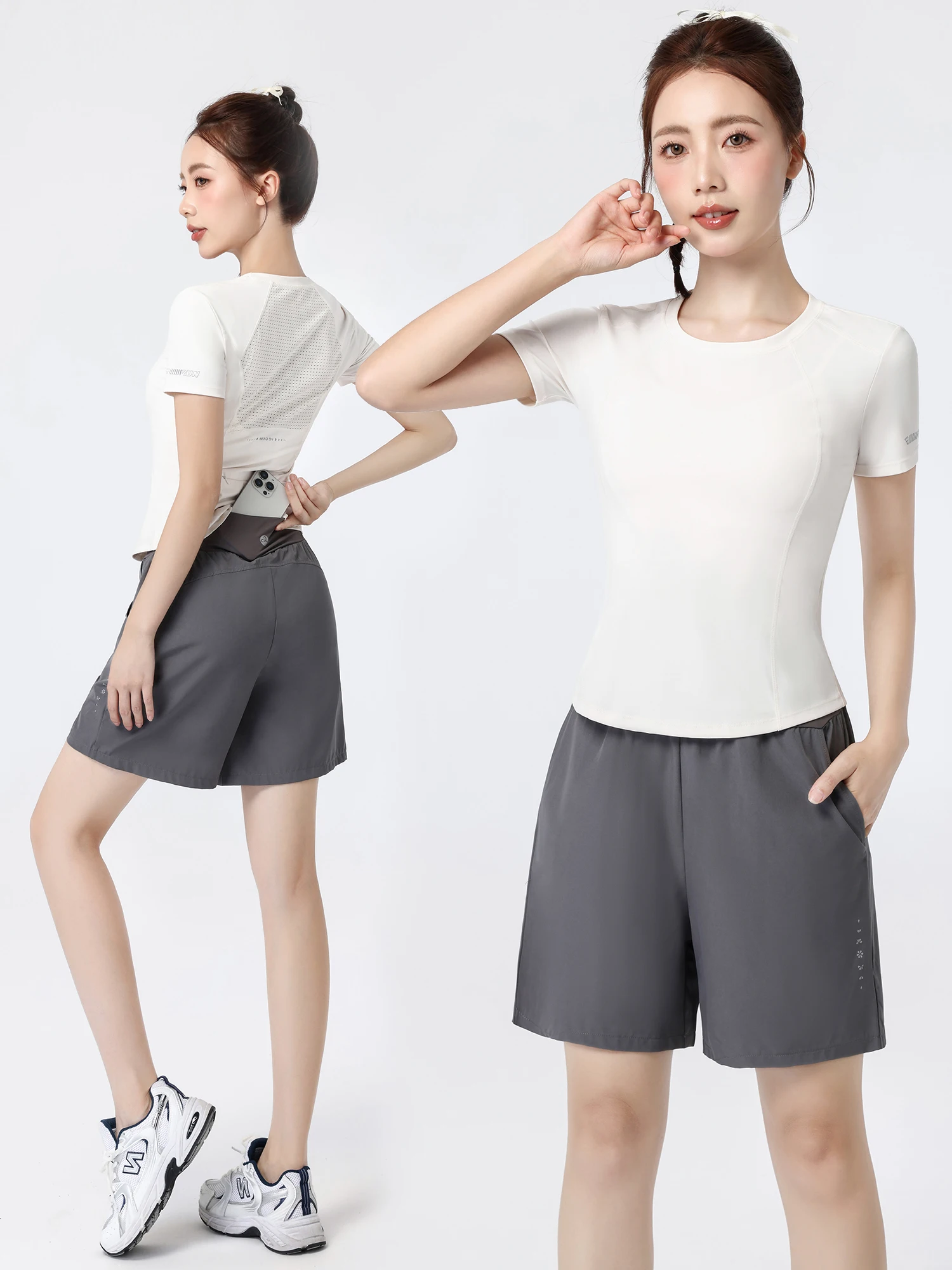 

Легкий спортивный комплект для тренировок: женская спортивная одежда для бега, быстросохнущий дышащий топ и тренировочный костюм