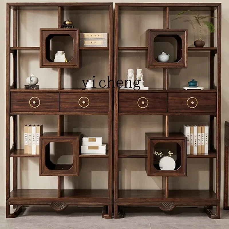 XL Bogu frame Ebony display stand Ebony all solid wood Duobao whole house tea room furniture