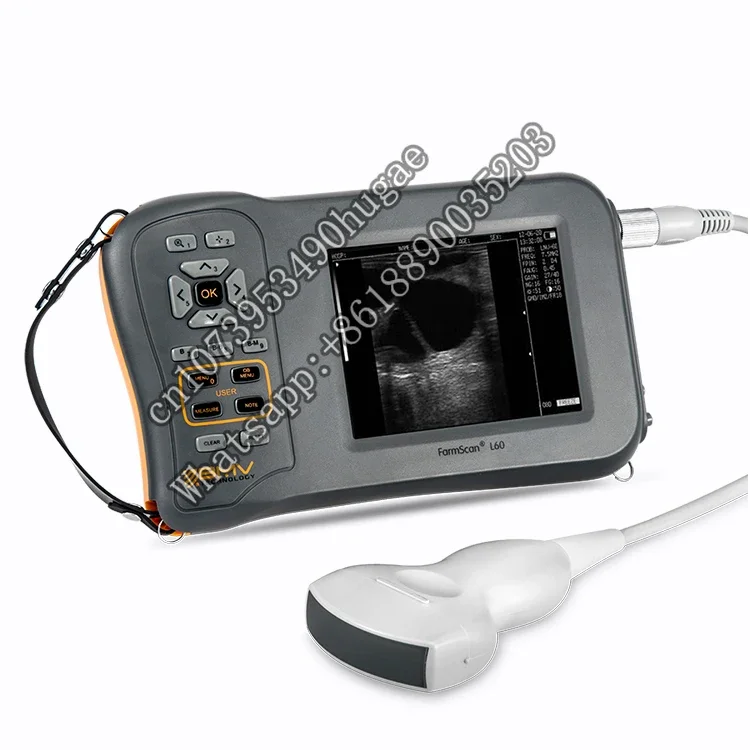 Low price portable handheld veterinary ultrasound machine for cow and horse support different probes