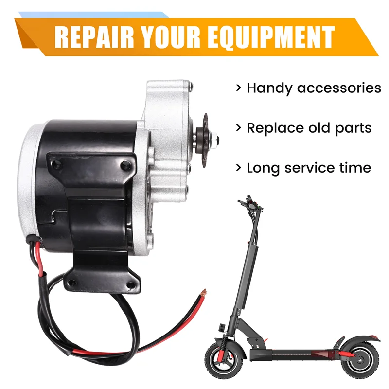 

MY1016Z 12V 250W Gear Reduction Electric Motor With 9 Tooth Sprocket Brushed 9 Tooth Sprocket Brushed DC Motors
