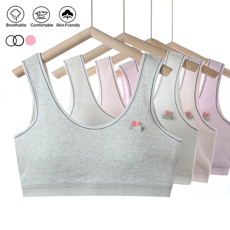 Underwear for female students, teenage girls, middle school students, developmental period, small vest, cotton, high school stud