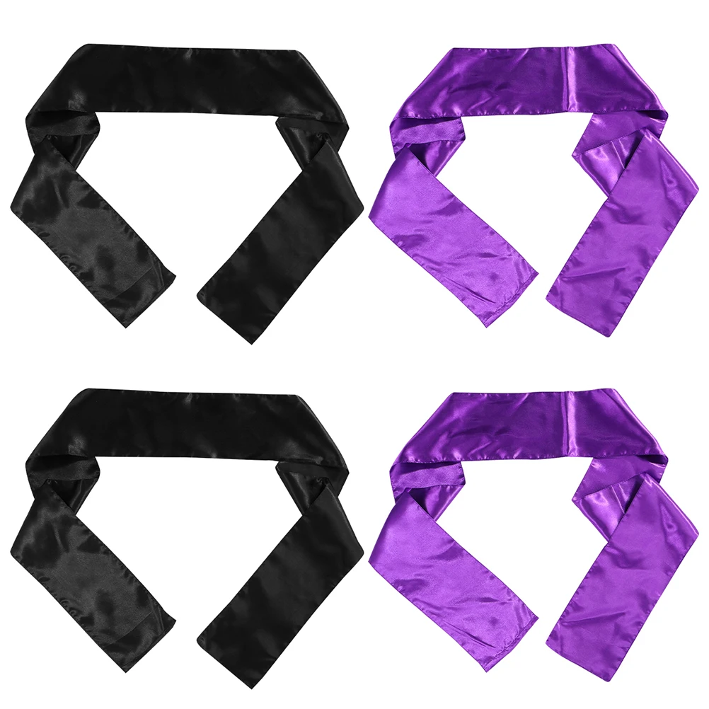 

4 pcs Strips Headband for Wigs Foldable Satin Wrap Scarf Grip Women Hair Wrap Strips Gym Yoga Hair Accessories