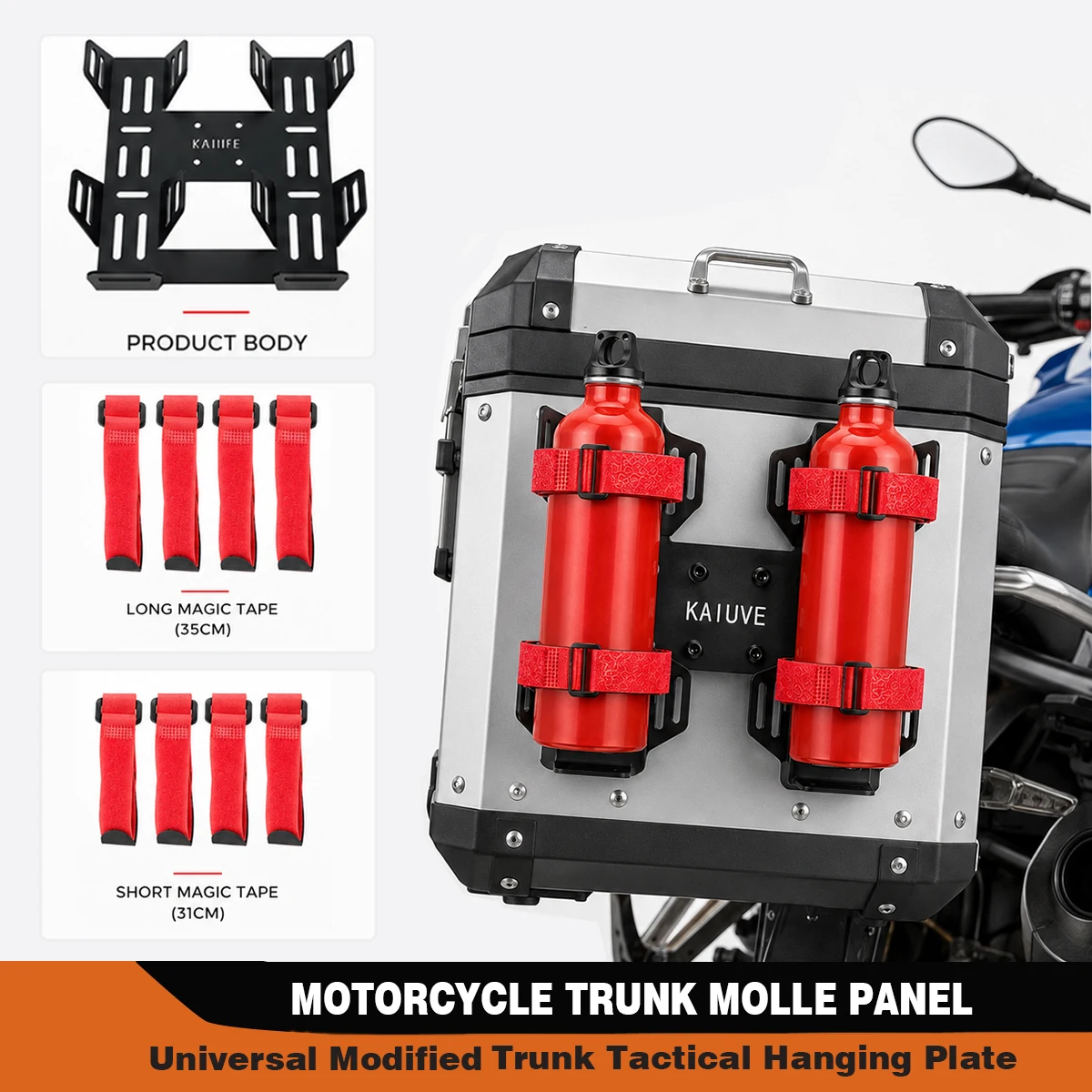 Motorcycles Luggage Cases Bracket Gas Can Bottle Holder oil bottle tanks Fuel Canister Holding Plate Fuel Carrier