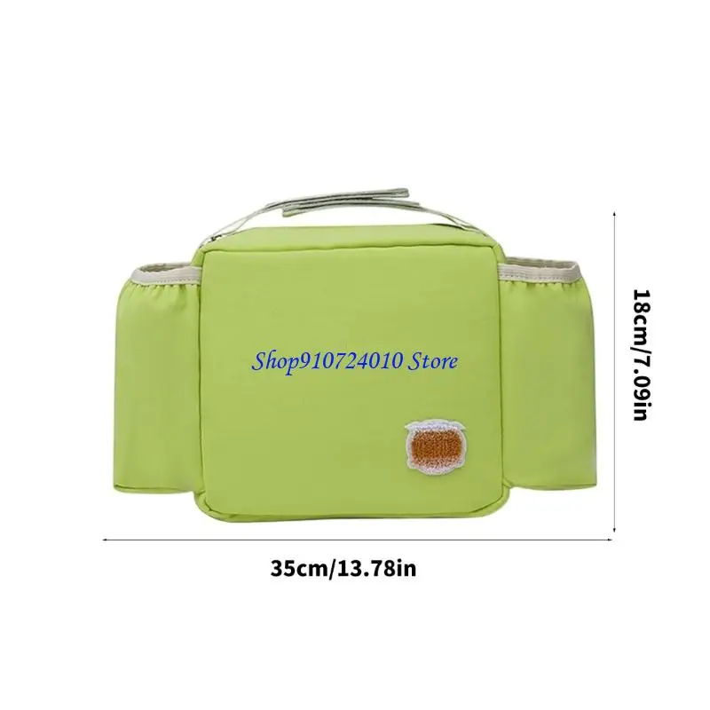 حقيبة تخزين للحفاضات من القماش المقاوم للماء 77HD مع حزام لعربات الأطفال محمول #6