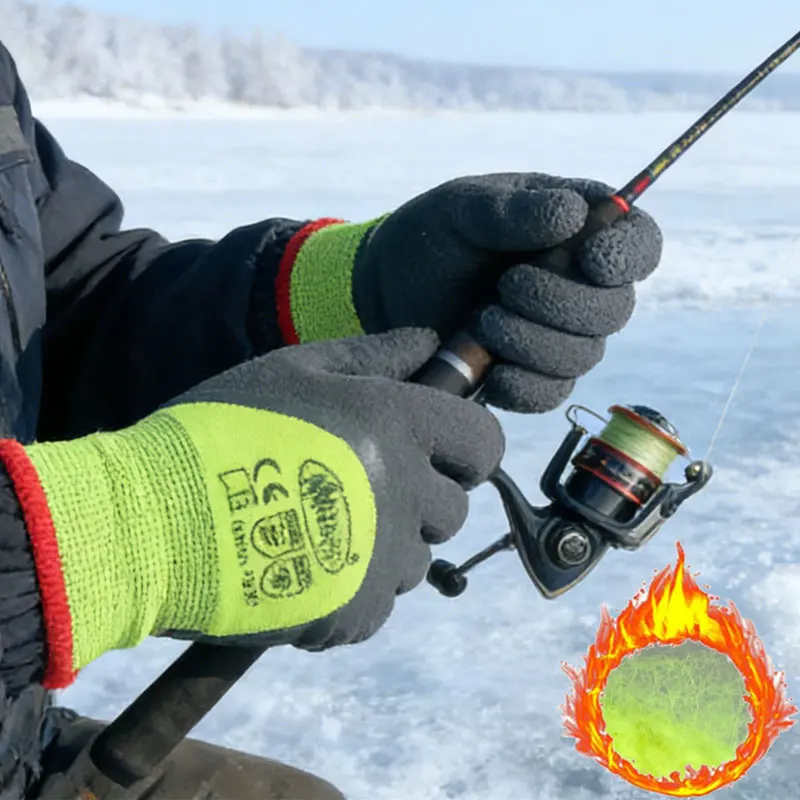 

100% New Winter Working Gloves Nappy Acrylic Warm Winter Wear Non-slip Cold-proof Comfortable Hardware Repair Protective Gloves