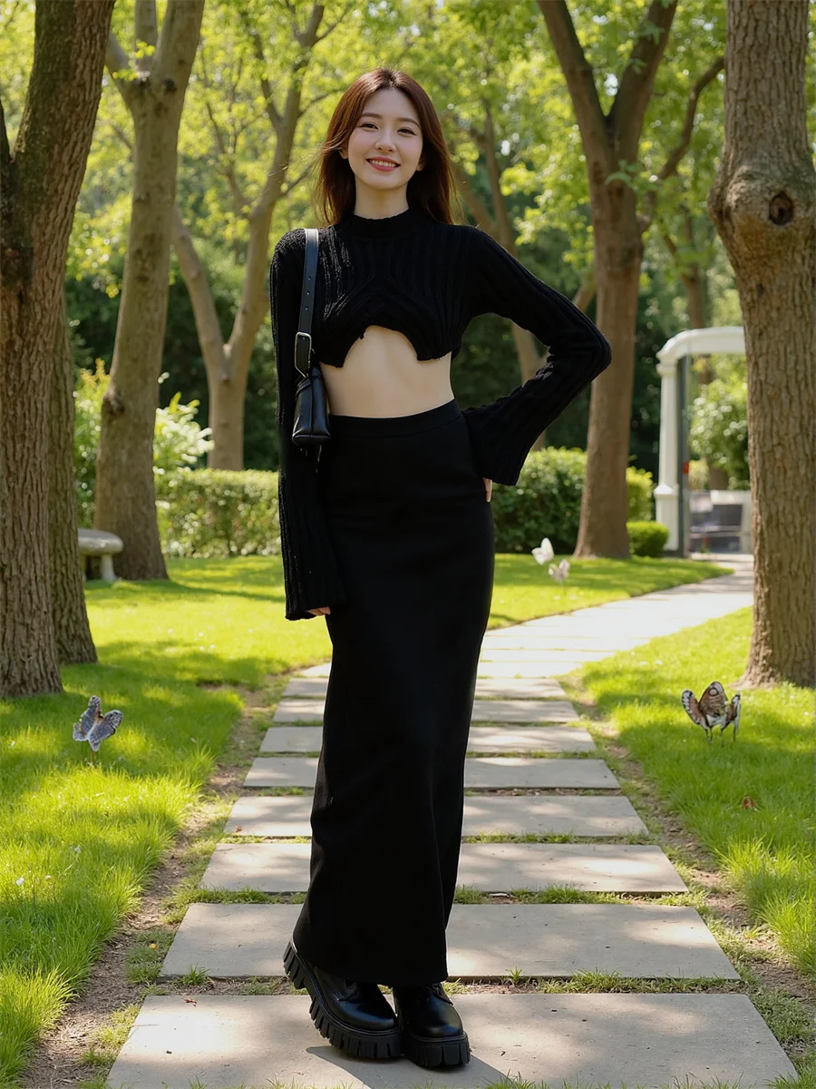 Spódnice damskie do biura na każdą porę roku, spódnica kopertowa z zakładkami, moda damska, elegancka, prosta, do pracy, biznesowa, formalna, na imprezę, wieczorowa.