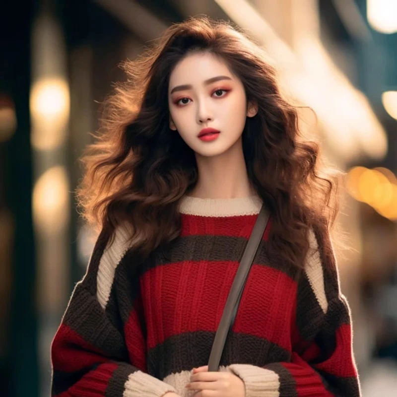 Stricken frauen Pullover Koreanische Winter Kleidung Mode Lose Herbst Freizeit Jumper Streifen Lange Ärmel Frauen Pullover