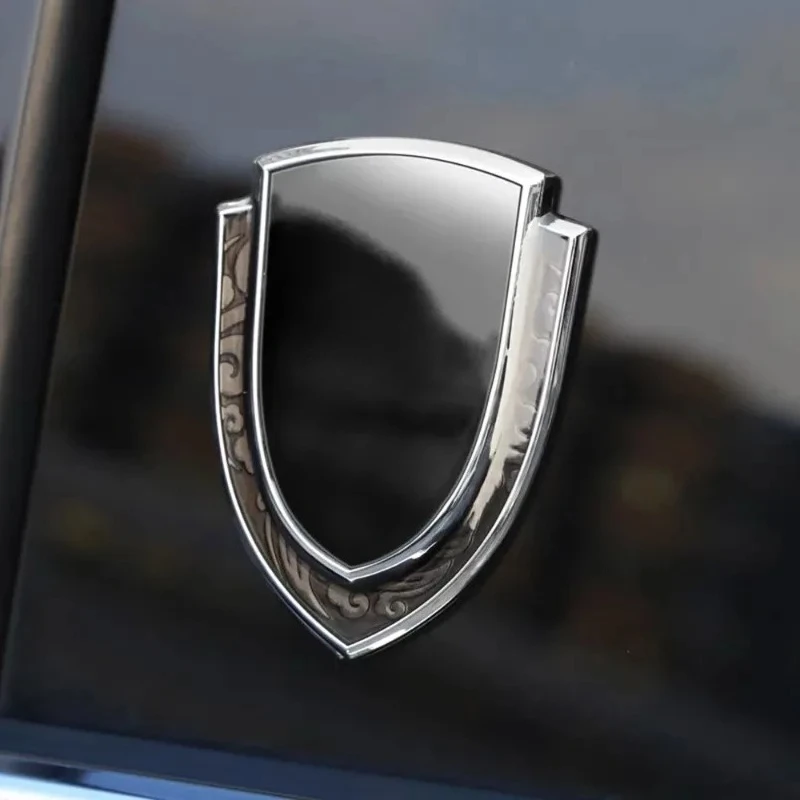 ملصق شارة بشعار درع جانبي للسيارة عالمي - ملصق زخرفي معدني للتصفيف الخارجي #2