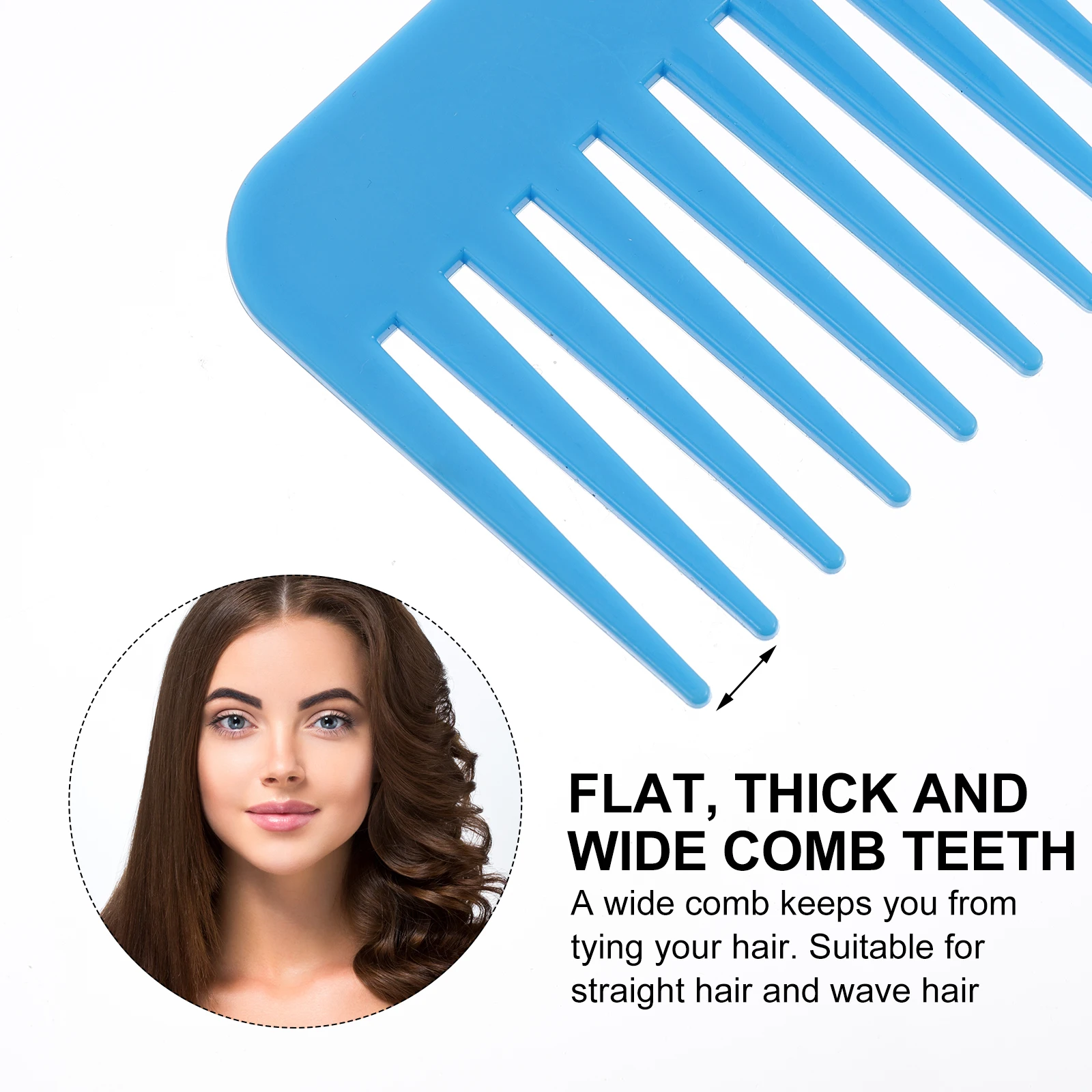 

4pcs Comb Wide Tooth Travel Styling Cutting Portable Salon Hair Styling Comb Barber Plastic Durable Anti
