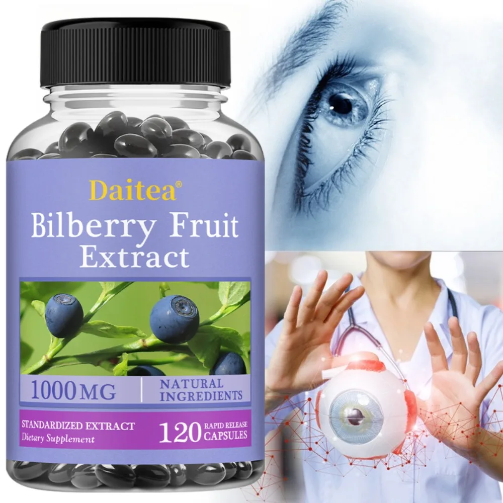 Bilberry Extract Supplement, Vegetarian, Supports Eye and Health, Promotes Vision Health, Relieves Eye Fatigue