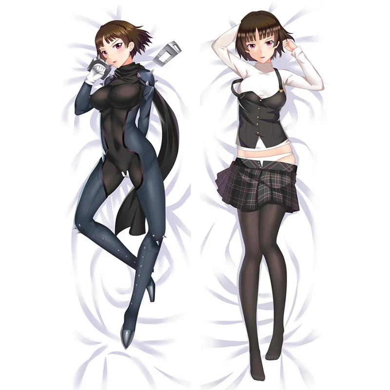 Sexy Anime Cosplay juego Persona 5 funda Dakimakura TakemiTae Makoto Niijima cuerpo abrazo funda de cojín para Otaku regalo de cumpleaños