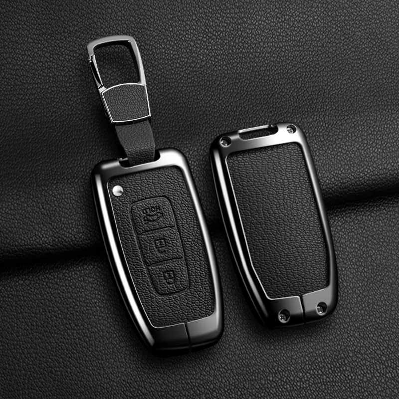 

Car Key Case Cover For Hyundai Azera Elantra GT Equus Coupe Santa Fe Sonata Tucson Genesis For Kia Optima RIO Metal Shell