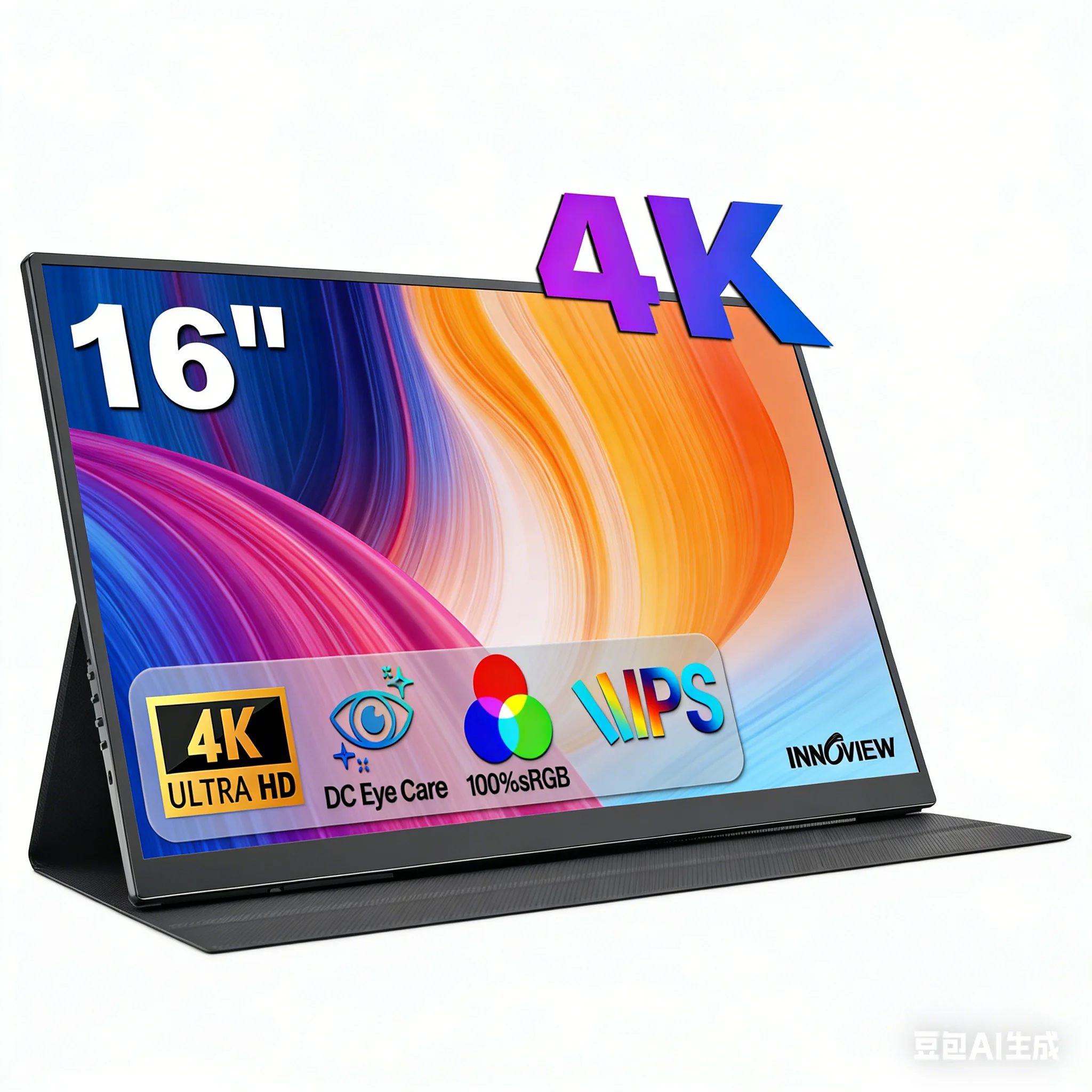 16 Inch Ultra HD Portable 4K Monitor 3840×2400 16:10, Drone Extended Display Sub Screen For Laptop Phone