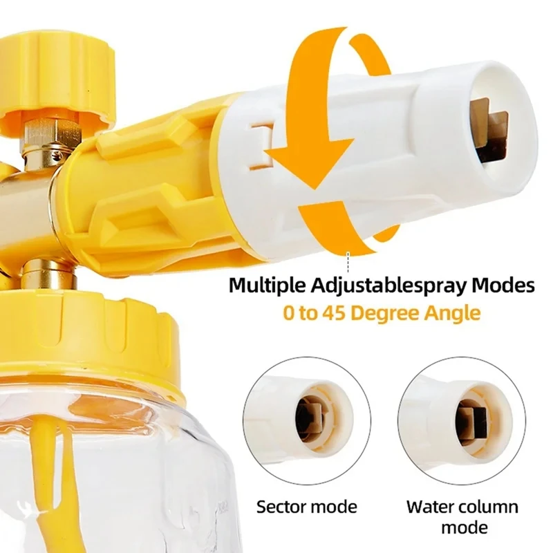Super Sale 1/4" Quick-Connect Foam Cannon with Adjustable Foam Density for Car Wash Car Maintenance Tool - view 6