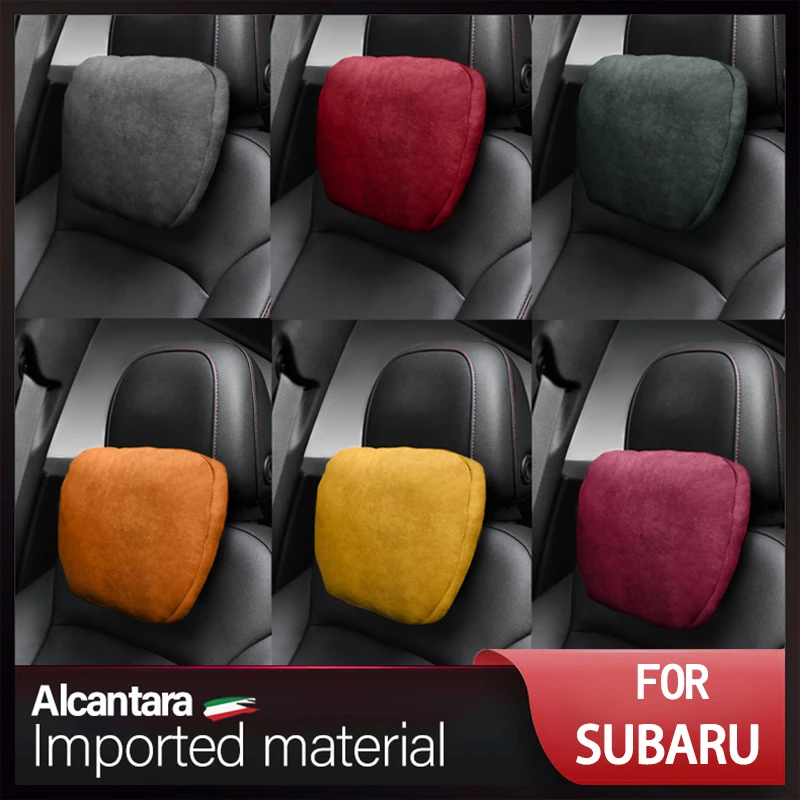 

For SUBARU Alcnatara Suede Car Headrest Neck Support Seat Soft Universal Adjustable Car Pillow Neck Rest Cushion Car accessories