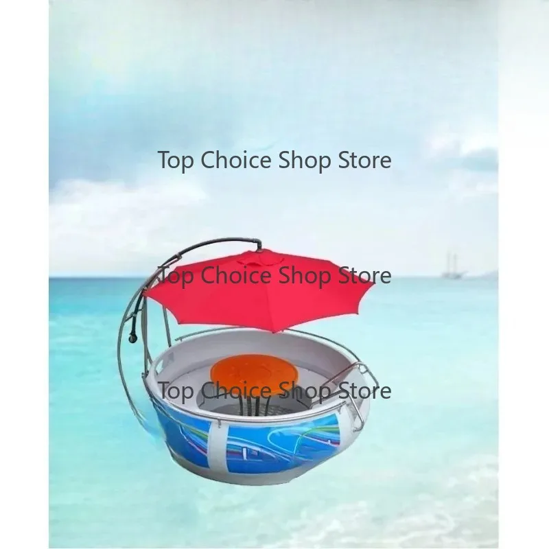 Plastic Circular Leisure Sightseeing Boat For Water Park Entertainment Activity