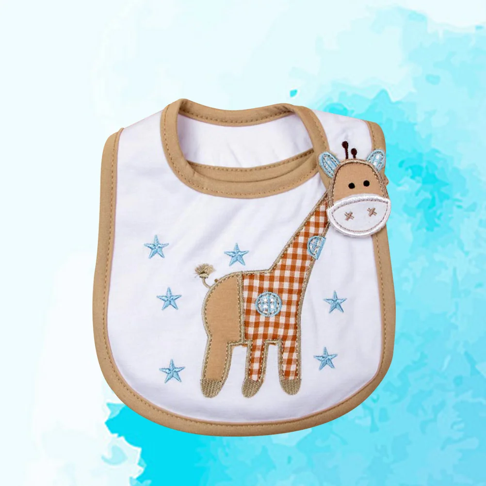 Wasserdichte Baby-Lätzchen aus Baumwolle, beige Giraffenmuster, weiche, saugfähige Bandana-Lätzchen, Baby-Zahnen, Speichelhandtücher