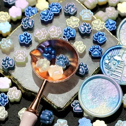 150pcs Original Cat Paw Seal Wax Grains Mixed Color Pearlescent Wax DIY Manual Account Greeting Card Envelope Decoration