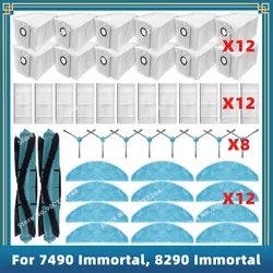 Kompatybilny dla Cecotec Conga 7490 Immortal / 8290 Immortal Ultra Power Genesis X-Treme części zamienne główne boczne szczotki filtr Mop Worek na kurz