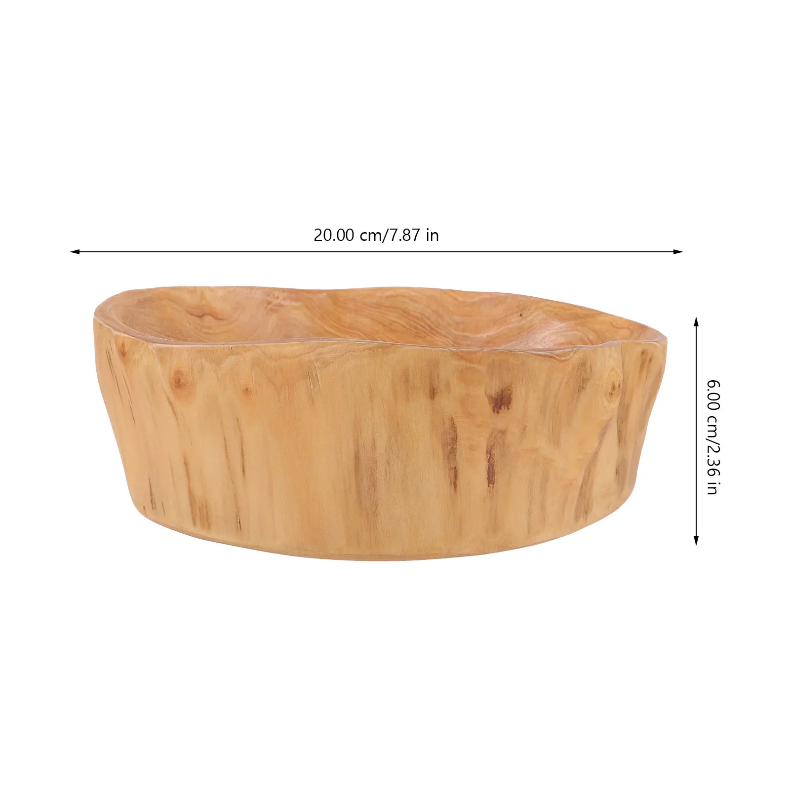 

Premium Solid Wood Multi-Compartment Fruit Tray Root Carving Design Easy Carry Snack Dessert Plate Decorative