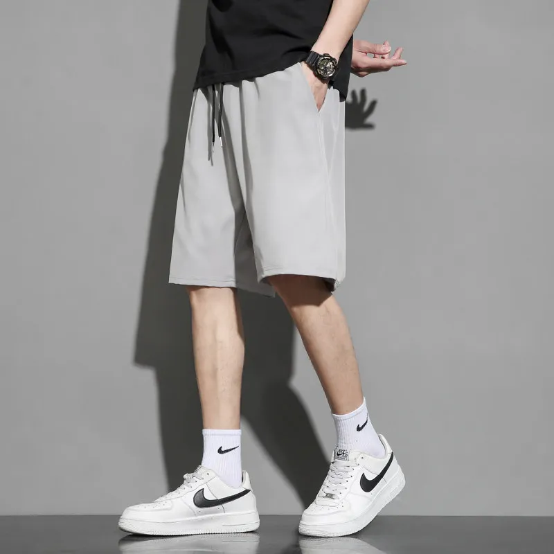 Ice Silk Quick Dry Men's Shorts Thin 2026 New Style Basketball Sport Running Casual White Comfortable Loose Fit Summer Leisure