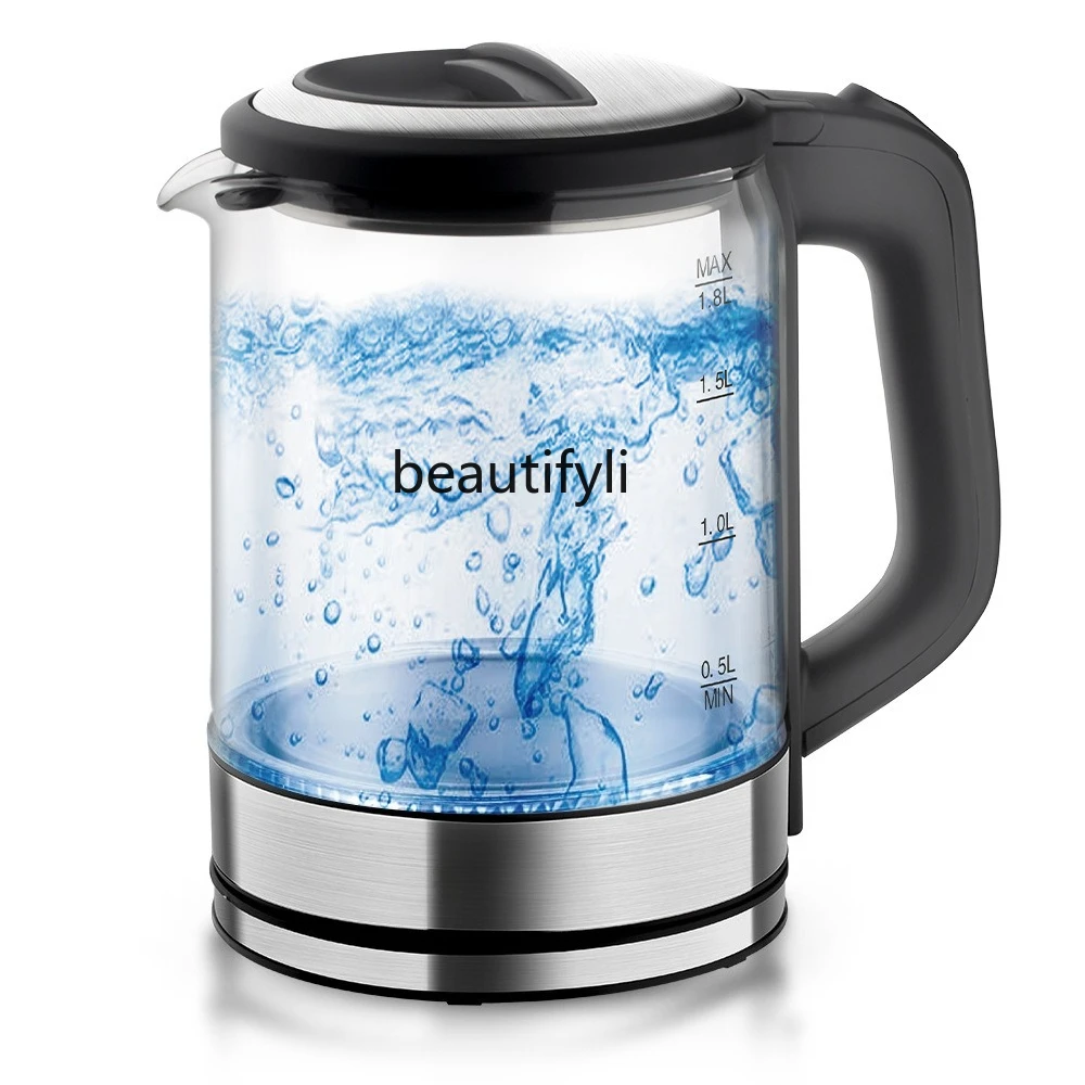 

Transparent glass 1.8L electric kettle Automatic large-capacity multi-function kettle