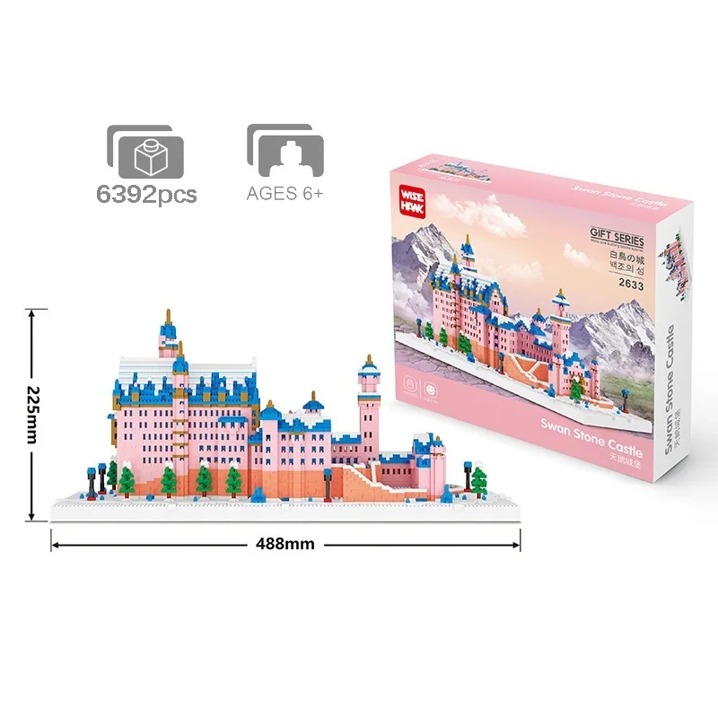 

Mini Blocks Architecture World Landmark Building Bricks Swan Stone Castle Kids Toys for Children Gifts Girl Present Christmas