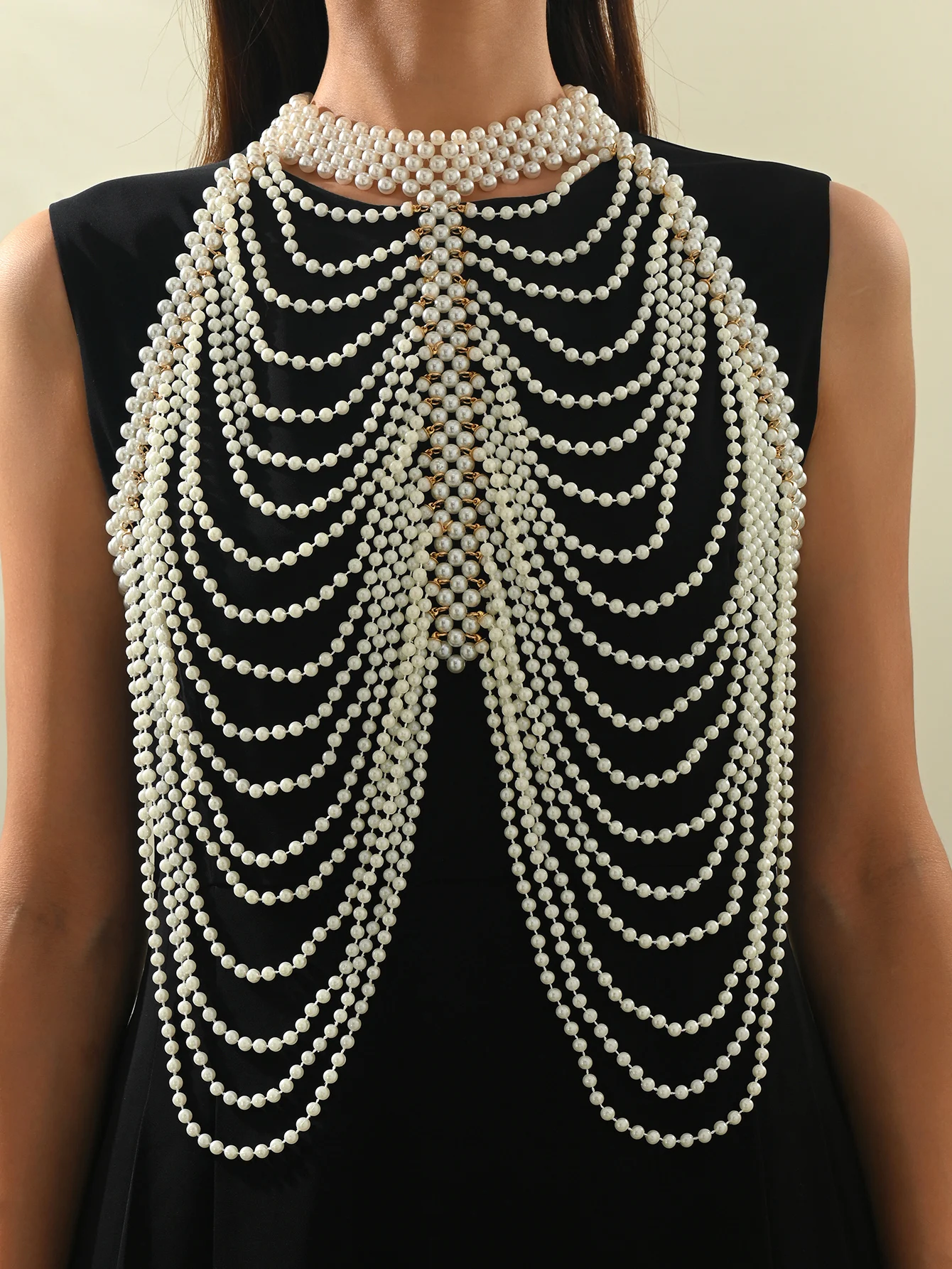 

Multi-layered handcrafted beaded bridal gown accessories, fringes, Moroccan bridal wedding body chain accessories