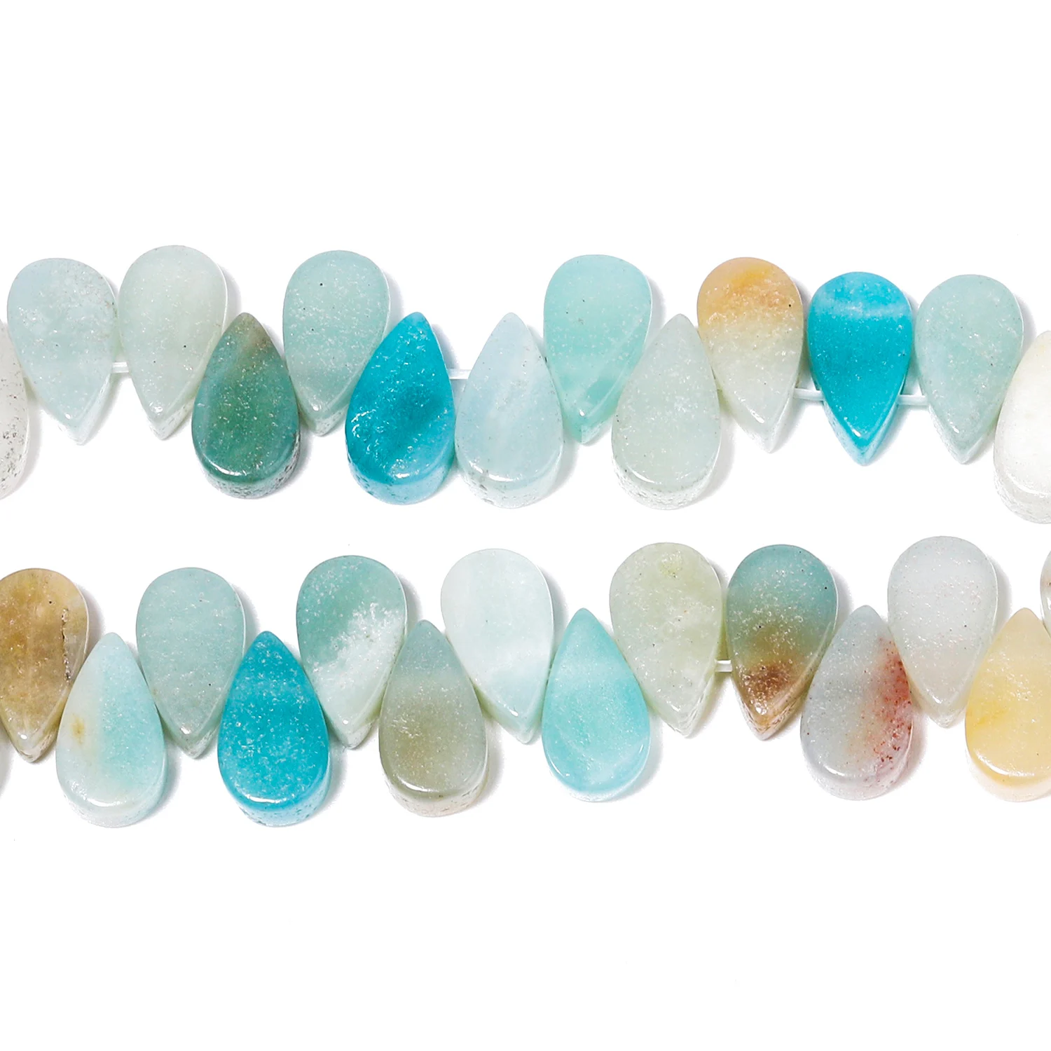 9x5.5mm Water Drop Shape Natural Amazonite Stone Bead For DIY Jewelry Making Crafts Necklace Bracelet Charms Pendant Accessories