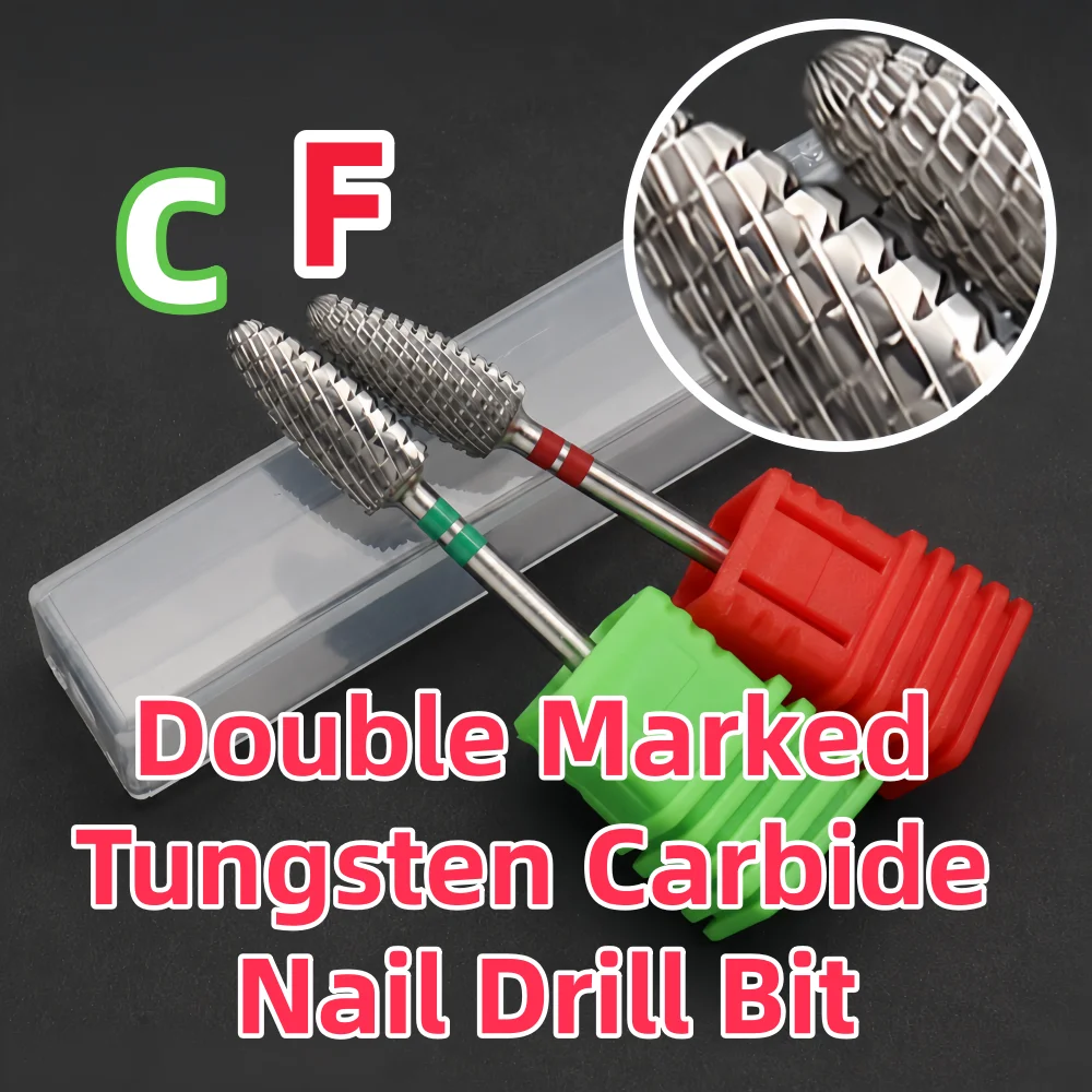 1Pc Hot Spiral Tungsten Carbide Nail Drill Bit Dual-Cut E-File Bit for Gel Removal Shaping Manicure