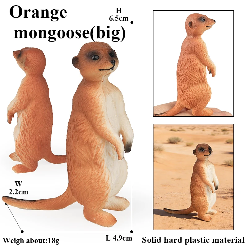Oenux Simulation Neue Wilde Tierfiguren Stehende Wüsten-Meerkatze Otter Nutria Modell Actionfiguren Kinder-Lernspielzeug Geschenk – Detail 3